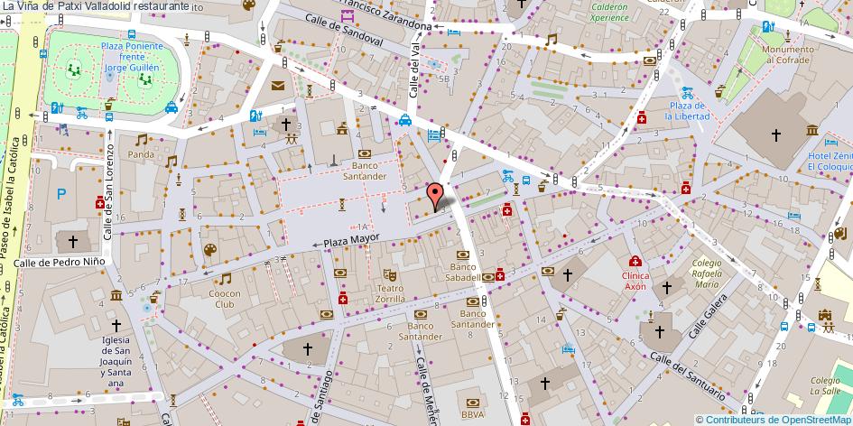 mapa La Viña de Patxi restaurante Valladolid
