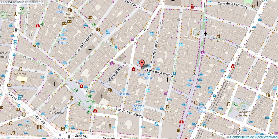 mapa Lab '84 restaurante Madrid