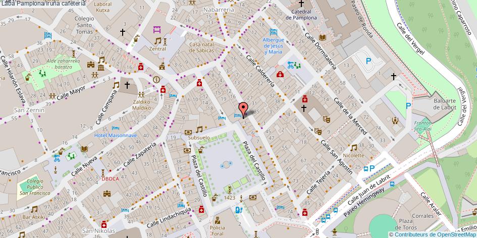 mapa Laba cafetería Pamplona/Iruña