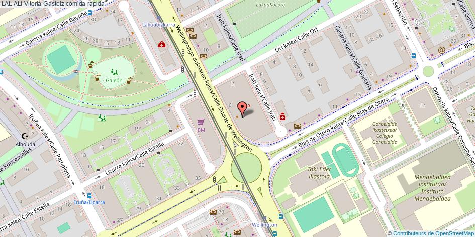 mapa LAL ALI comida rápida Vitoria-Gasteiz