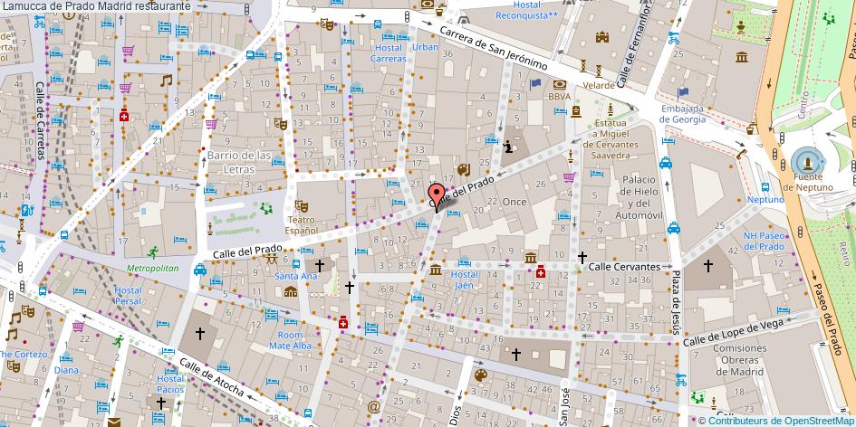 mapa Lamucca de Prado restaurante Madrid