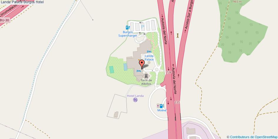 mapa Landa Palace hotel Burgos