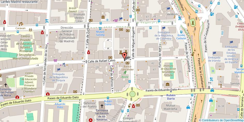 mapa Lanteo restaurante Madrid