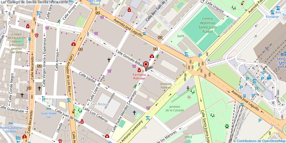 mapa Lar Gallego de Sevilla restaurante Sevilla