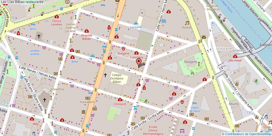 mapa Las Lías restaurante Bilbao
