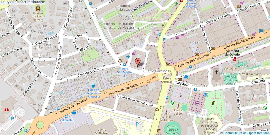 mapa Laury restaurante Santander