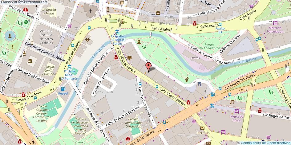 mapa Lauss restaurante Zaragoza