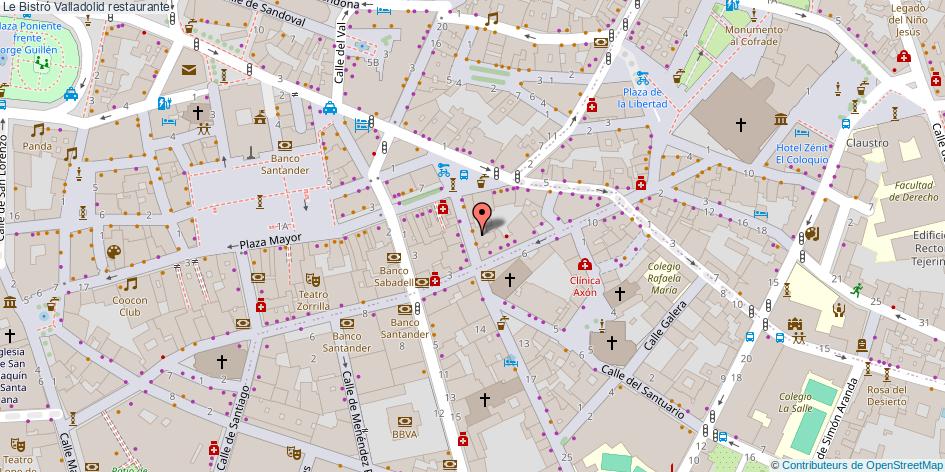 mapa Le Bistró restaurante Valladolid