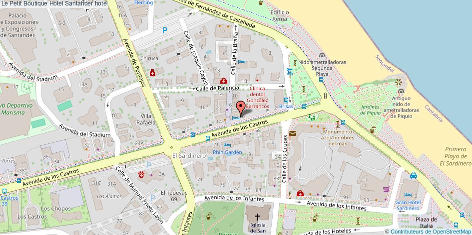 mapa Le Petit Boutique Hotel hotel Santander