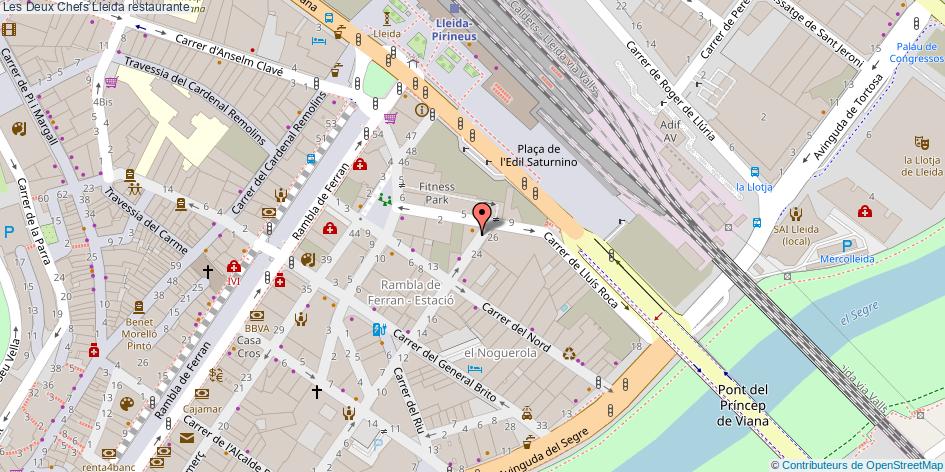 mapa Les Deux Chefs restaurante Lleida