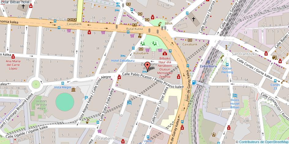 mapa Lidar hotel Bilbao