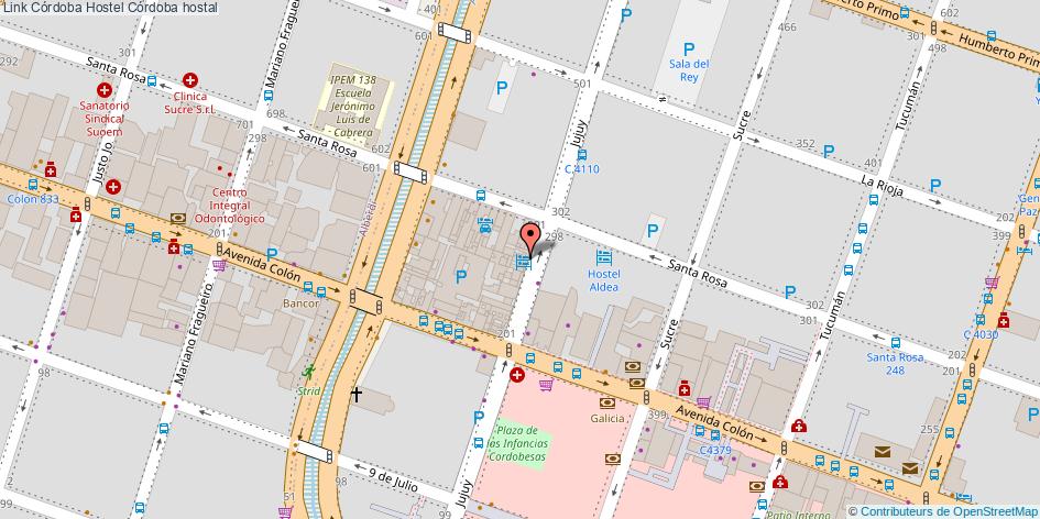 mapa Link Córdoba Hostel hostal Córdoba