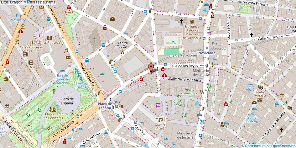 mapa Little Dragon restaurante Madrid
