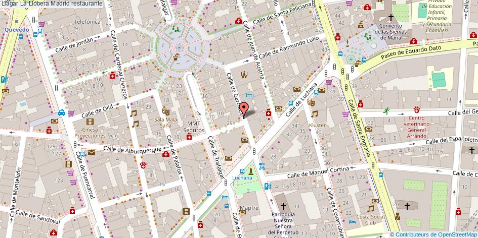 mapa Llagar La Llobera restaurante Madrid