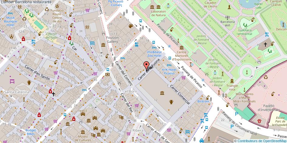 mapa Llamber restaurante Barcelona