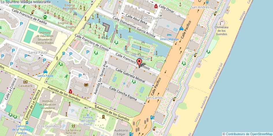 mapa Lo Spuntino restaurante Málaga