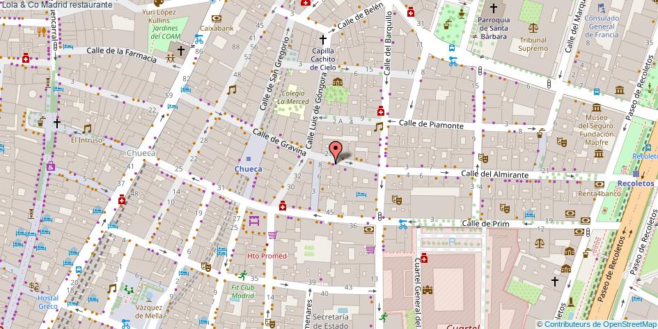 mapa Lola & Co restaurante Madrid