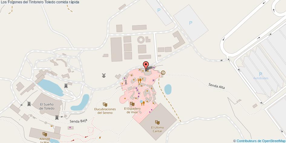 mapa Los Fogones del Tintorero comida rápida Toledo