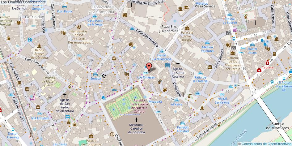 mapa Los Omeyas hotel Córdoba