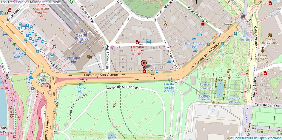 mapa Los Tres Cerditos restaurante Madrid