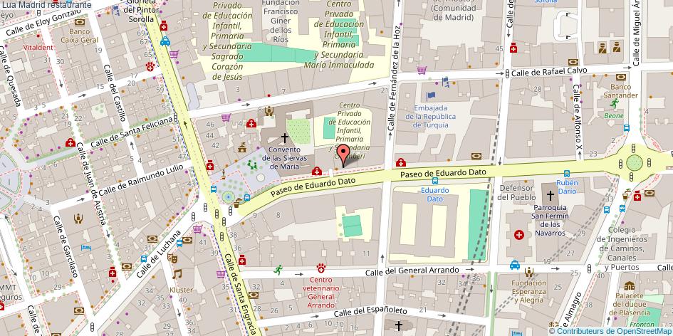 mapa Lua restaurante Madrid