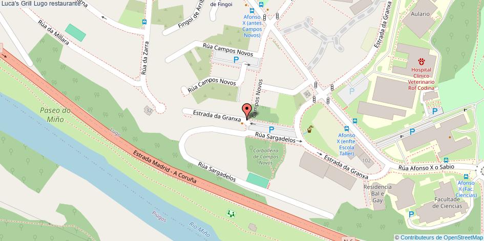 mapa Luca's Grill restaurante Lugo