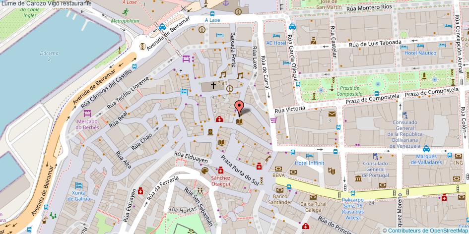 mapa Lume de Carozo restaurante Vigo