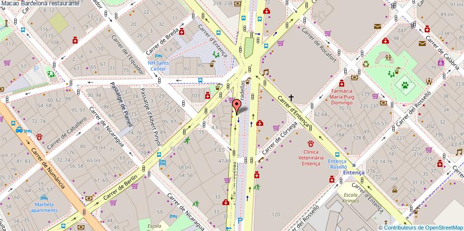 mapa Macao restaurante Barcelona
