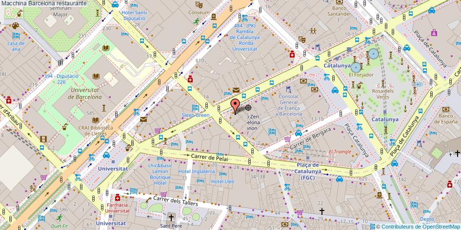 mapa Macchina restaurante Barcelona