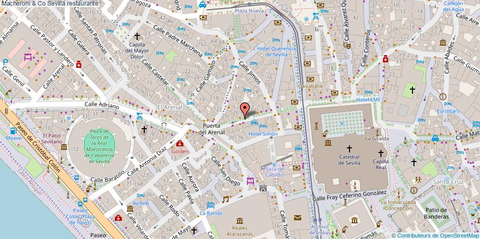 mapa Macheroni & Co restaurante Sevilla