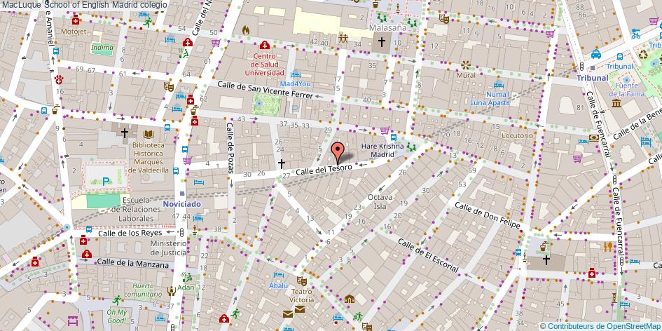 mapa MacLuque School of English colegio Madrid