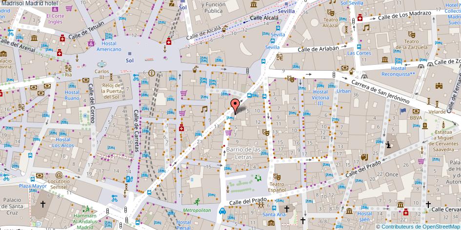 mapa Madrisol hotel Madrid
