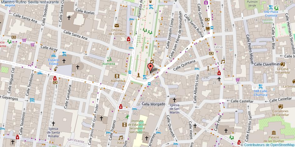 mapa Maestro Rufino restaurante Sevilla
