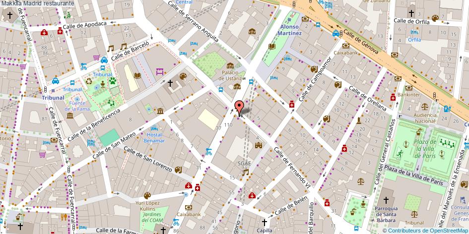mapa Makkila restaurante Madrid