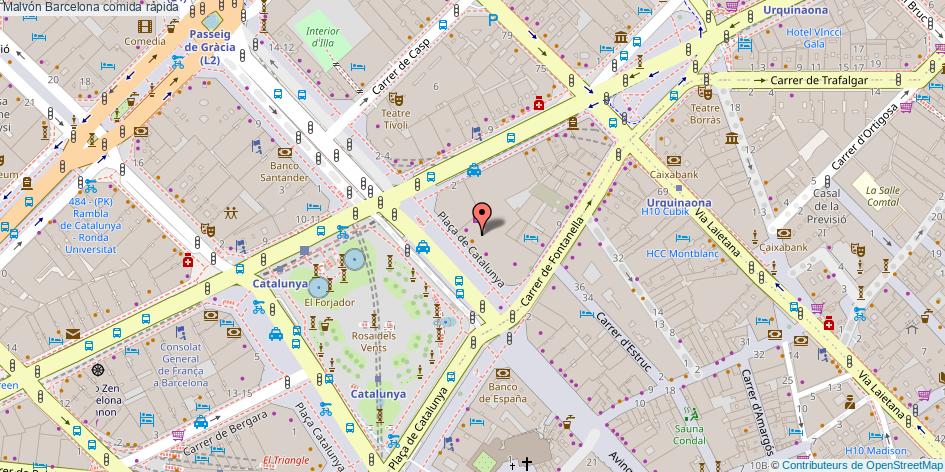 mapa Malvón comida rápida Barcelona