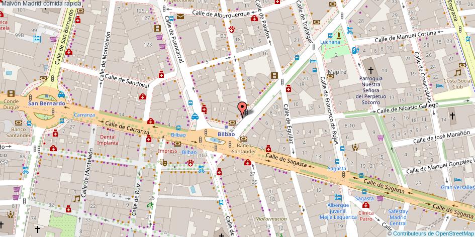 mapa Malvón comida rápida Madrid