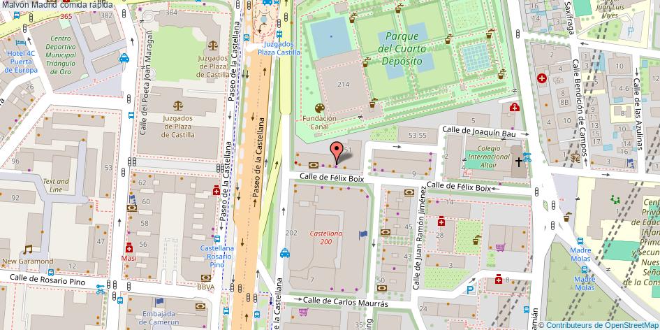 mapa Malvón comida rápida Madrid