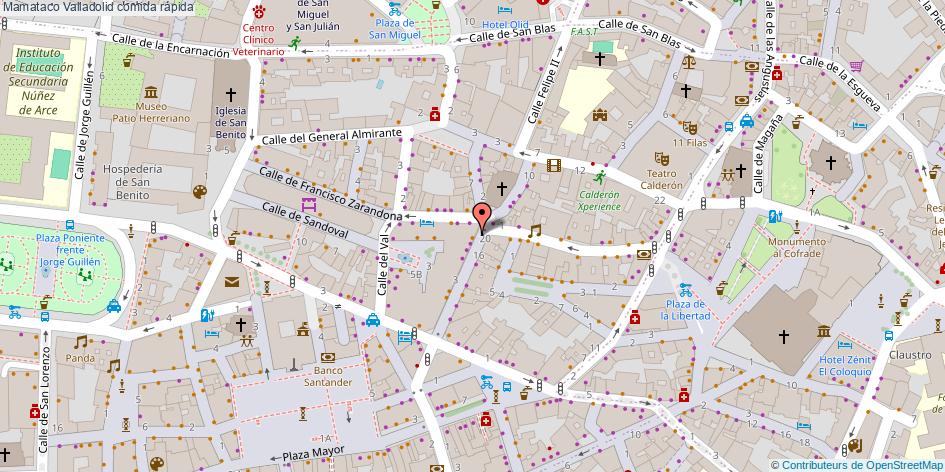 mapa Mamataco comida rápida Valladolid