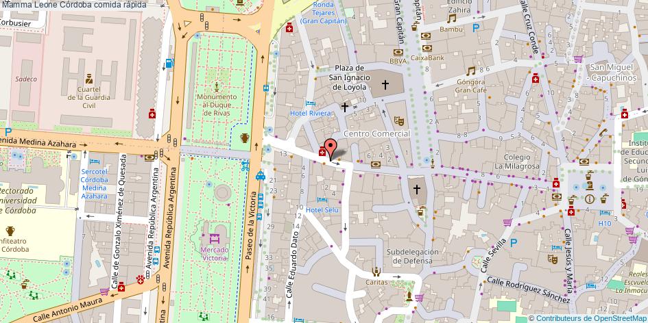 mapa Mamma Leone comida rápida Córdoba