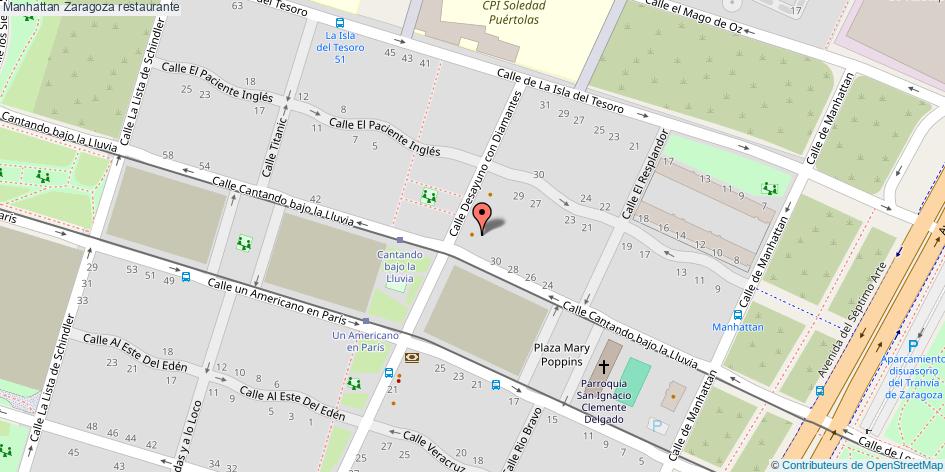 mapa Manhattan restaurante Zaragoza