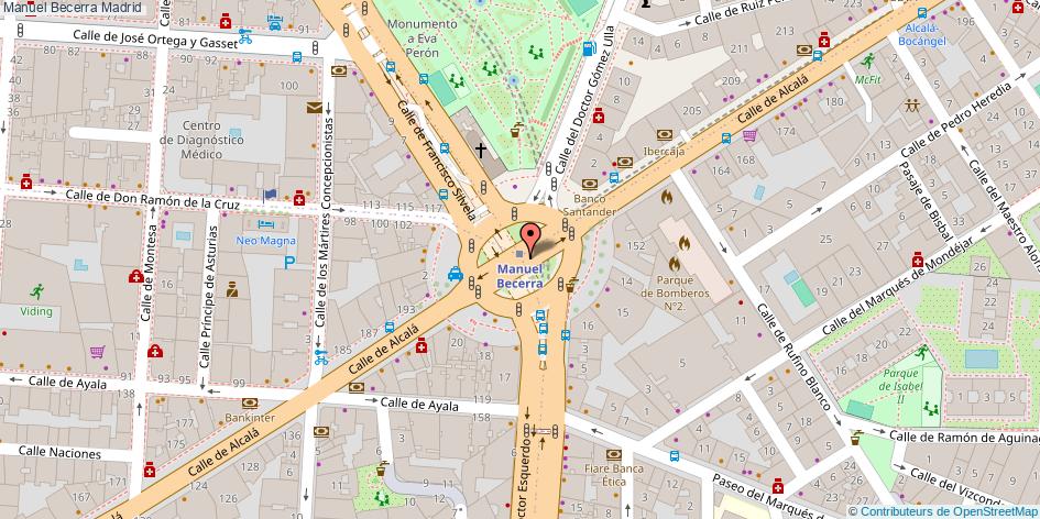 mapa Manuel Becerra  Madrid