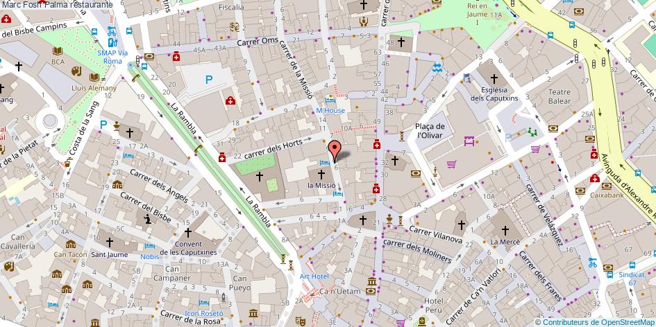 mapa Marc Fosh restaurante Palma