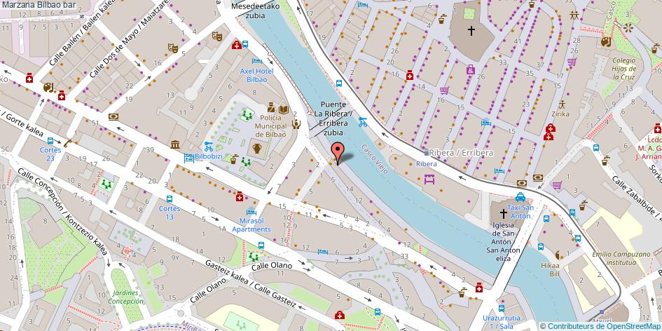 mapa Marzana bar Bilbao