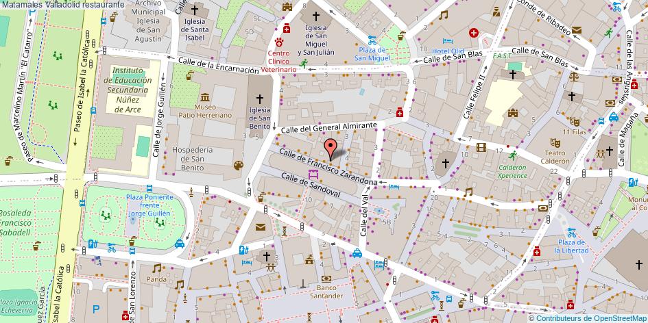 mapa Matamales restaurante Valladolid
