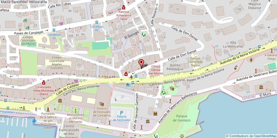 mapa Maula restaurante Santander