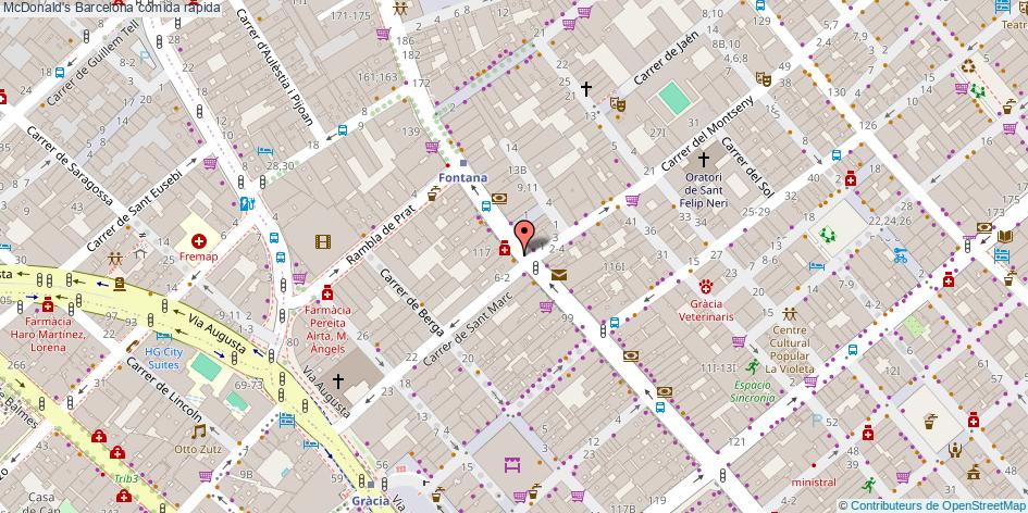 mapa McDonald's comida rápida Barcelona
