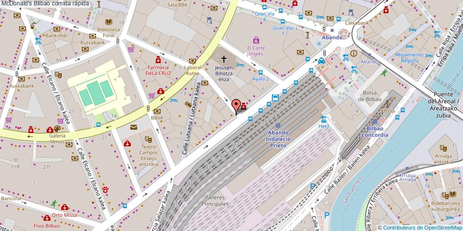 mapa McDonald's comida rápida Bilbao