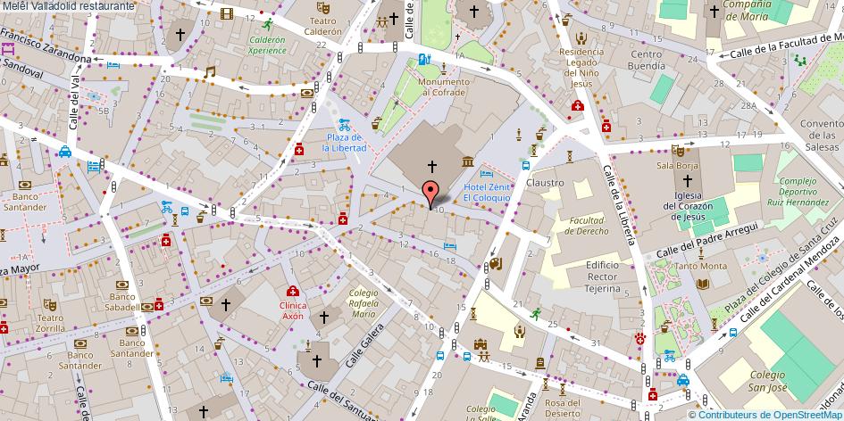 mapa Melêl restaurante Valladolid