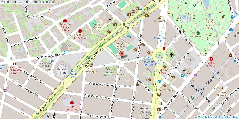 mapa Melita cafetería Santa Cruz de Tenerife
