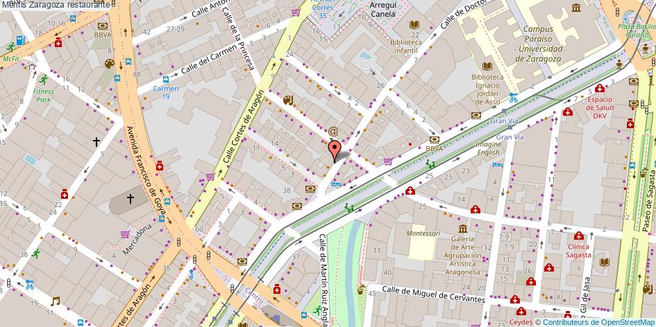 mapa Menfis restaurante Zaragoza